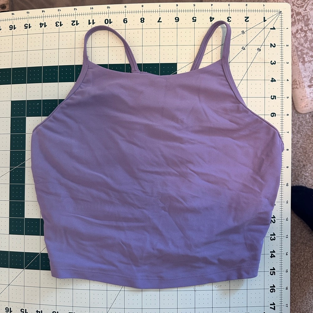 Old Navy Active Size Medium Lilac Cropped Longline Sports bra Tank Top